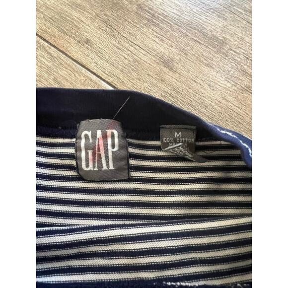 Gap Women's White & Blue Striped Print Long Sleeves Sweatshirt Size Medium - Picture 4 of 4
